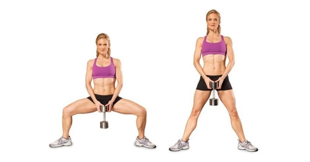Dumbbell Sumo Squat Work Muscle