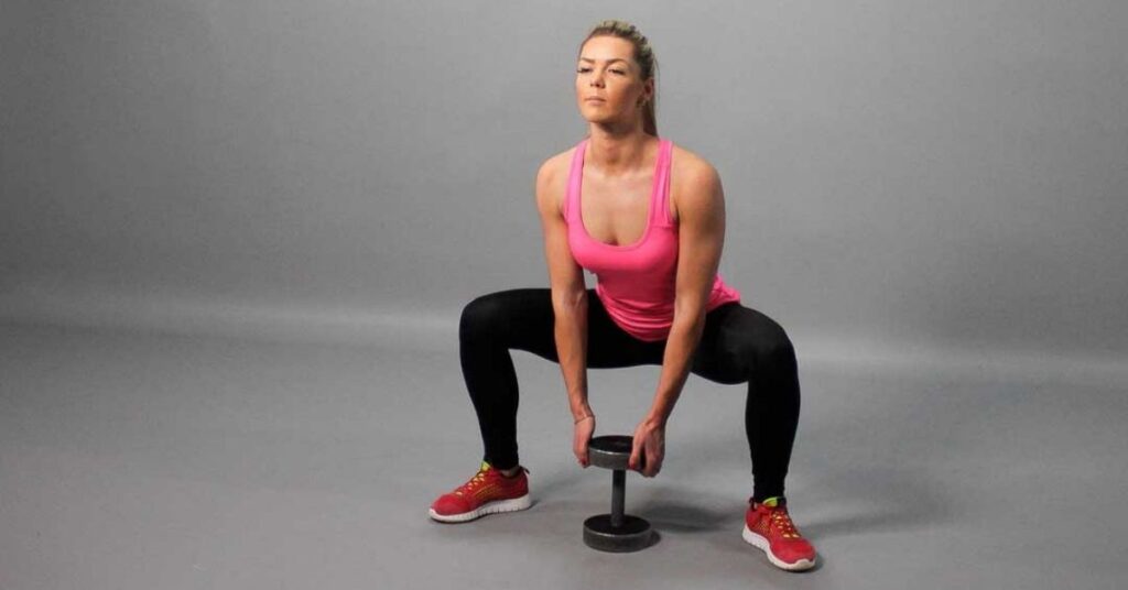 Dumbbell Sumo Squat Works Muscles