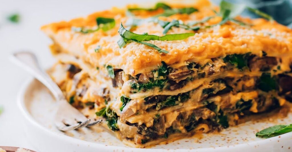 Spinach Lasagna And Acorn Squash