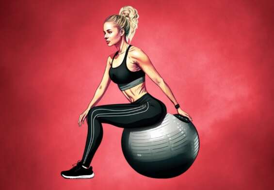 Alternating Exercise Ball Knee Tucks Gethin Variation