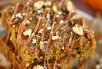 Gooey One Bowl Pumpkin Caramel Blondies