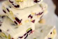 Effortless 3-Minute Cranberry Pistachio Fudge