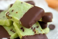 Mint Shortbread Dipped in Dark Chocolate