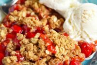 Effortless Cherry Almond Crumble
