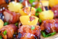 Bacon Wrapped Teriyaki Chicken Poppers