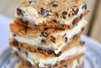 Ultimate Chocolate Chip Cookie Cheesecake Bars
