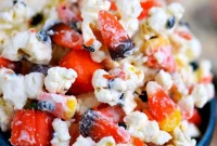 Autumn Candy Corn Popcorn Mix