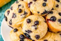 Golden Blueberry Cornbread Muffins