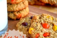 Make-Ahead Reese’s Peanut Butter Oatmeal Cookies