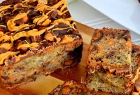 Reese’s Peanut Butter Cup Swirl Banana Bread