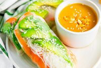 Refreshing Summer Rolls with Peanut Dipping Sauce