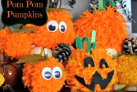 Pom Pom Pumpkins: A Fuzzy Halloween Craft for Kids