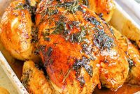 Golden Garlic Herb Roast Chicken