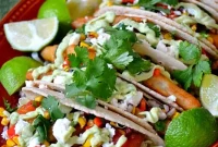 Coastal Fish Tacos with Charred Corn Salsa