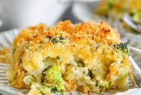 Creamy Cheesy Broccoli Rice Bake