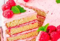 Luscious Raspberry Vanilla Cake
