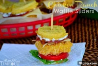 Crispy Ranch Chicken Waffle Sliders