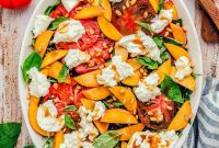 Peaches and Cream Burrata Salad