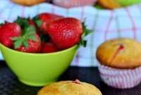 Swirled Strawberry Cheesecake Muffins