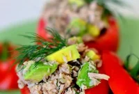 Avocado-Tuna Stuffed Tomato Delights