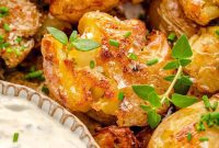 Golden Crispy Smashed Potatoes