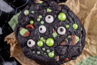 Ghoulish Green Mint Chip Monster Cookies