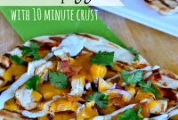 Homemade Grilled BBQ Chicken Pizza with a 10-Minute Crust