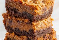 Swirled Chocolate Pumpkin Cheesecake Squares