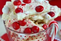 Snowy Peppermint Sugar Cookie Bark