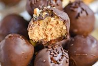 Chocolate Peanut Butter Krispie Truffles