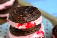 Luscious Chocolate Cherry Cookie Sandwiches