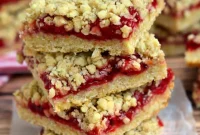 Rustic Cherry Oat Crumble Squares