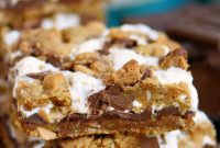 Decadent Reese’s Peanut Butter S’mores Oatmeal Cookie Bars