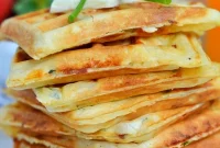Loaded Potato Waffles with Bacon and Cheese