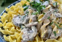 Melt-in-Your-Mouth Slow Cooker Beef Stroganoff
