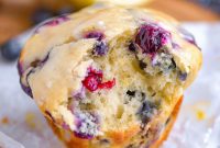Zesty Blueberry Cream Cheese Muffins