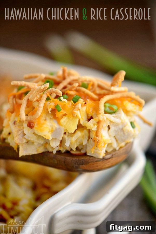 Get ready for a new favorite recipe - Hawaiian Chicken and Rice Casserole! An easy weeknight dinner that uses ingredients you probably already have in your pantry! 