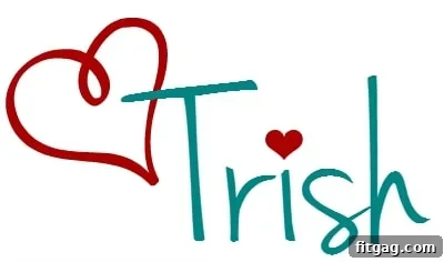 Trish's signature with a heart, symbolizing gratitude