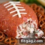 Pepperoni Pizza Football Cheese Ball