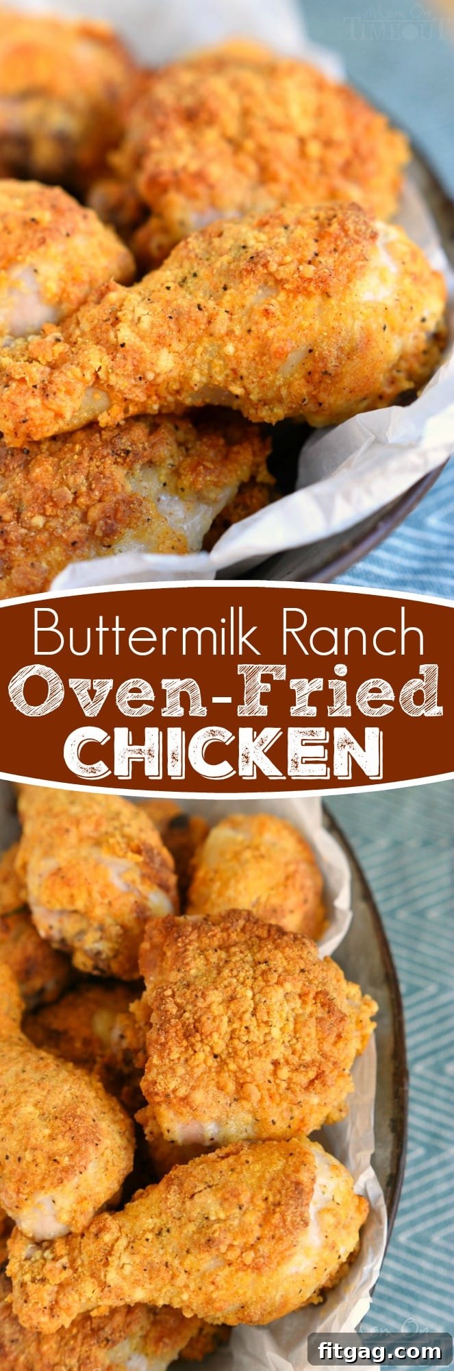 Oven-fried chicken pieces marinated in buttermilk ranch, showing the tenderized meat before breading. Emphasizes the rich flavor infusion.