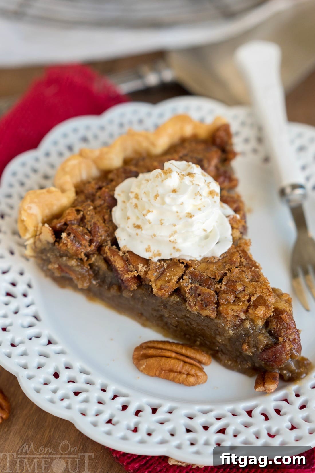 Decadent Brown Sugar Pecan Pie 9 A whole easy pecan pie, beautifully baked and ready to be served, a perfect holiday dessert.