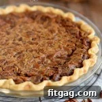Decadent Brown Sugar Pecan Pie 10 A freshly baked slice of brown sugar pecan pie.