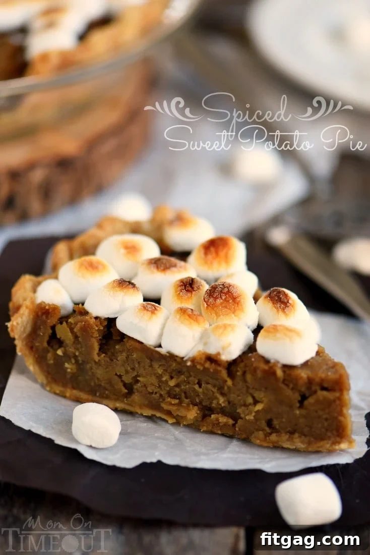 Autumn Spice Sweet Potato Cloud 5 A classic pie with a sticky sweet update...Spiced Sweet Potato Pie with Marshmallow Topping! This easy and DELICIOUS pie needs to make it onto YOUR holiday menu!