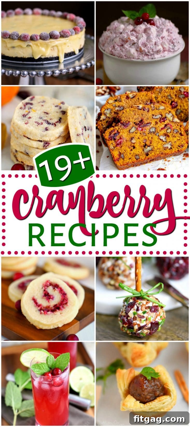 A collection of delicious cranberry recipes perfect for the holidays. A festive collage of various cranberry dishes, showcasing their vibrant colors and holiday appeal.