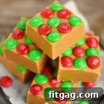 Outrageous Peanut Butter Fudge with M&Ms