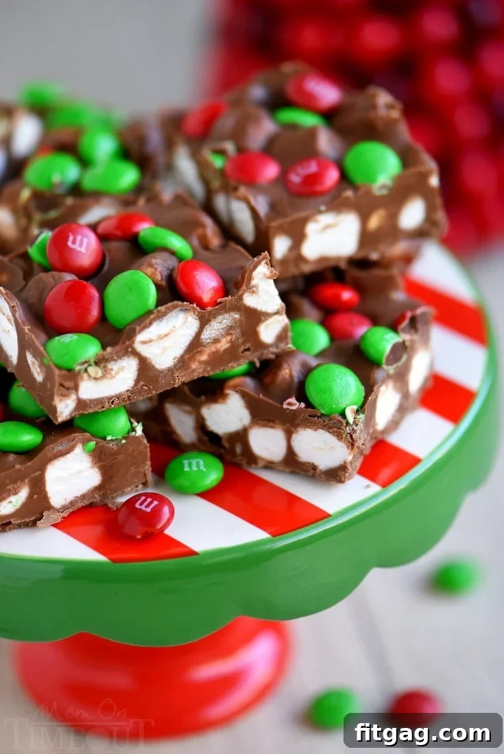 M&Ms Cloud Nine Marshmallow Bars 3 Close-up of the melted chocolate, butterscotch, and peanut butter mixture, showcasing its smooth and glossy texture before marshmallows are added. This forms the decadent base of the M&M's Marshmallow Dream Bars.