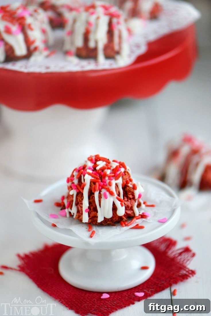 Easy and delicious, these Red Velvet Coconut Macaroons are a beautiful treat just in time for Valentine's Day!