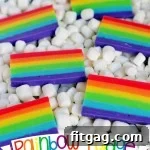 Thumbnail of a finished rainbow fudge slice