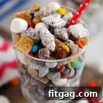 Finished Monster S'mores Muddy Buddies ready to be served.