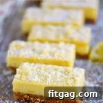 Lemon Drop Bars with candied zest